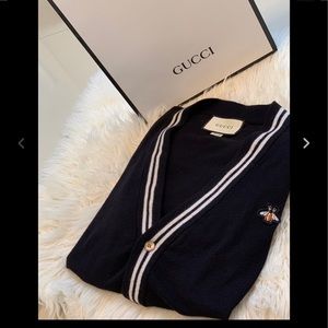 Authentic GUCCI Men's Cardigan Sweater Size XL